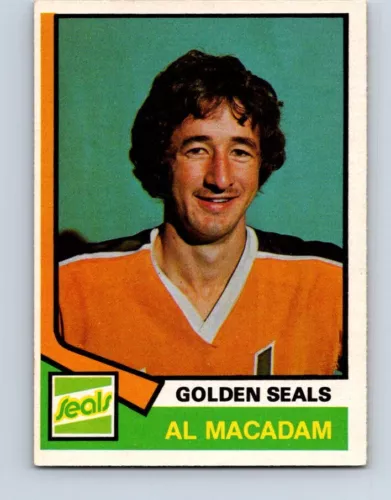 VINTAGE HOCKEY CARD OPC 1974-75 CALIFORNIA SEALS AL MacADAM NO98