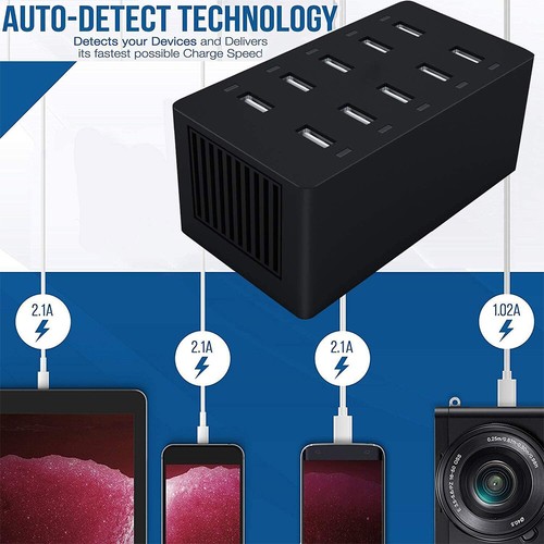 USB Charging Station 10 Port Wall Power Charger For Multiple Devices AU Plug New - Picture 15 of 17