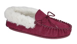 Mokkers EMILY Leather Moccasin Slipper Real Wool Lining