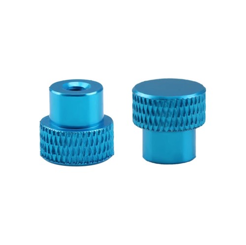 Aluminium Knurred Daumen Muttern M3~M10 Hand Griff Knopf Blindloch Muttern Farbe - Picture 9 of 35