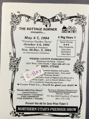 1994 Ad. The Kotage Korner. Deanna Perry. Clearfield UT. Weber County Fairground