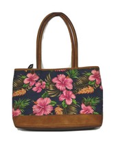 Bueno BROWN/ MULTI TROPICAL PRINT TOTE Bag