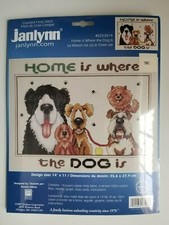 Janlynn Counted Cross Stitch "Home Is Where the Dog Is" - New / SEALED