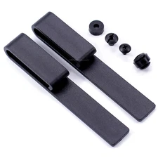 Drop Style Belt Clip - (fits 2.00" Belts) - (with Mounting Hardware) - (2 Pack)