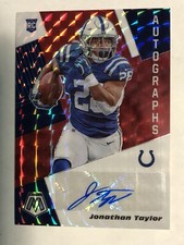 2020 Panini Mosaic Jonathan Taylor Rookie Autograph Choice Fusion Red Prizm RC