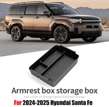 For 24-25 Hyundai Santa Fe Accessories Center Console Organizer Tray Armrest Box