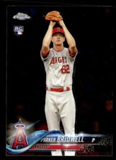 2018 Topps Chrome #77 Parker Bridwell Rookie Card Los Angeles Angels