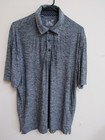 Under Armour Heatgear Loose Blue Stripe Short-Sleeve Golf Polo Shirt Large