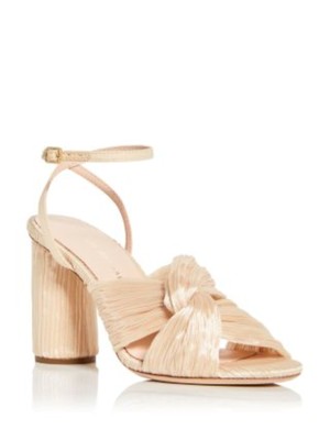 LOEFFLER RANDALL Womens Beige Reed Open Toe Sculpted Heel Heeled Sandal 10 B