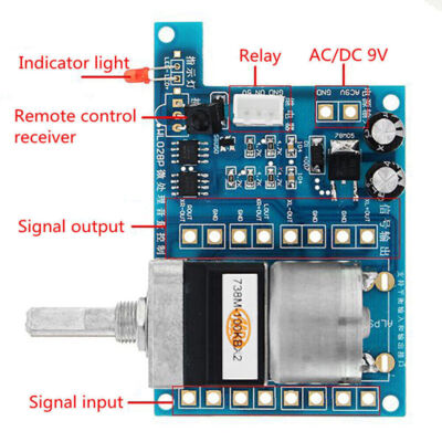 9V Infrared ALPS Remote Control Volume Control Board Potentiometer Pre Motor