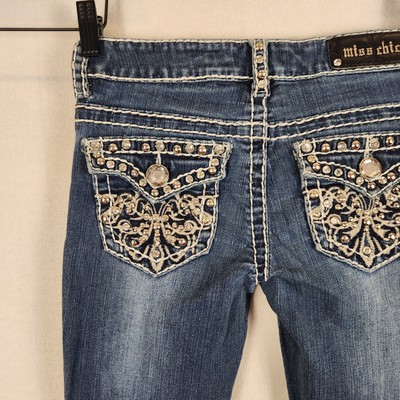 Miss Chic USA Jeans 28x31 Embellished Thick Stitch | eBay
