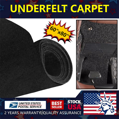 Black Universal Automotive Carpet ft Wide High Quality 60x80'' Car/Truck Carpet