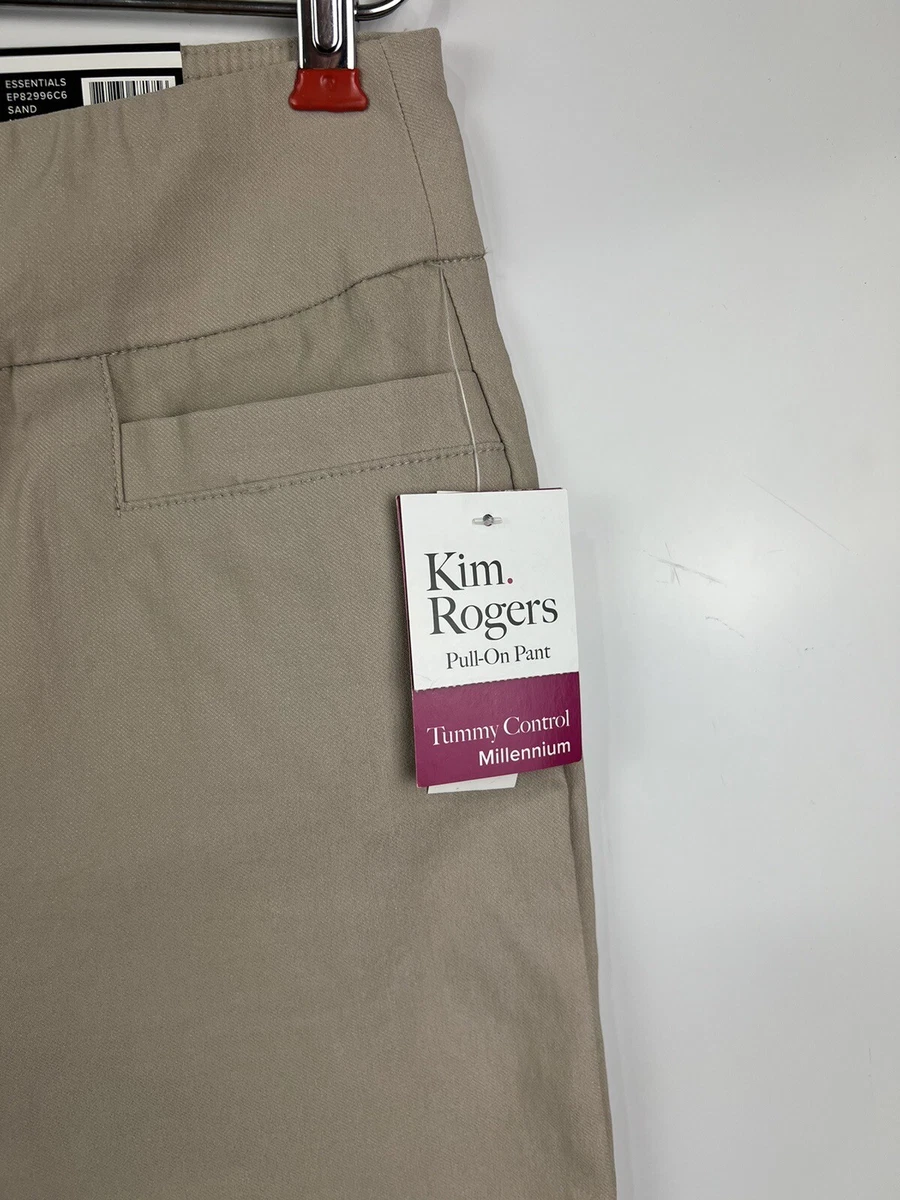 Kim Rogers, Pants & Jumpsuits, Kim Rodgers Plaid Millennium Pants Short  Pullon Straight Leg Tummy Control