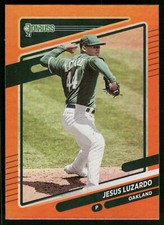 2021 Donruss Holo Orange #184 Jesus Luzardo Oakland Athletics Baseball Card