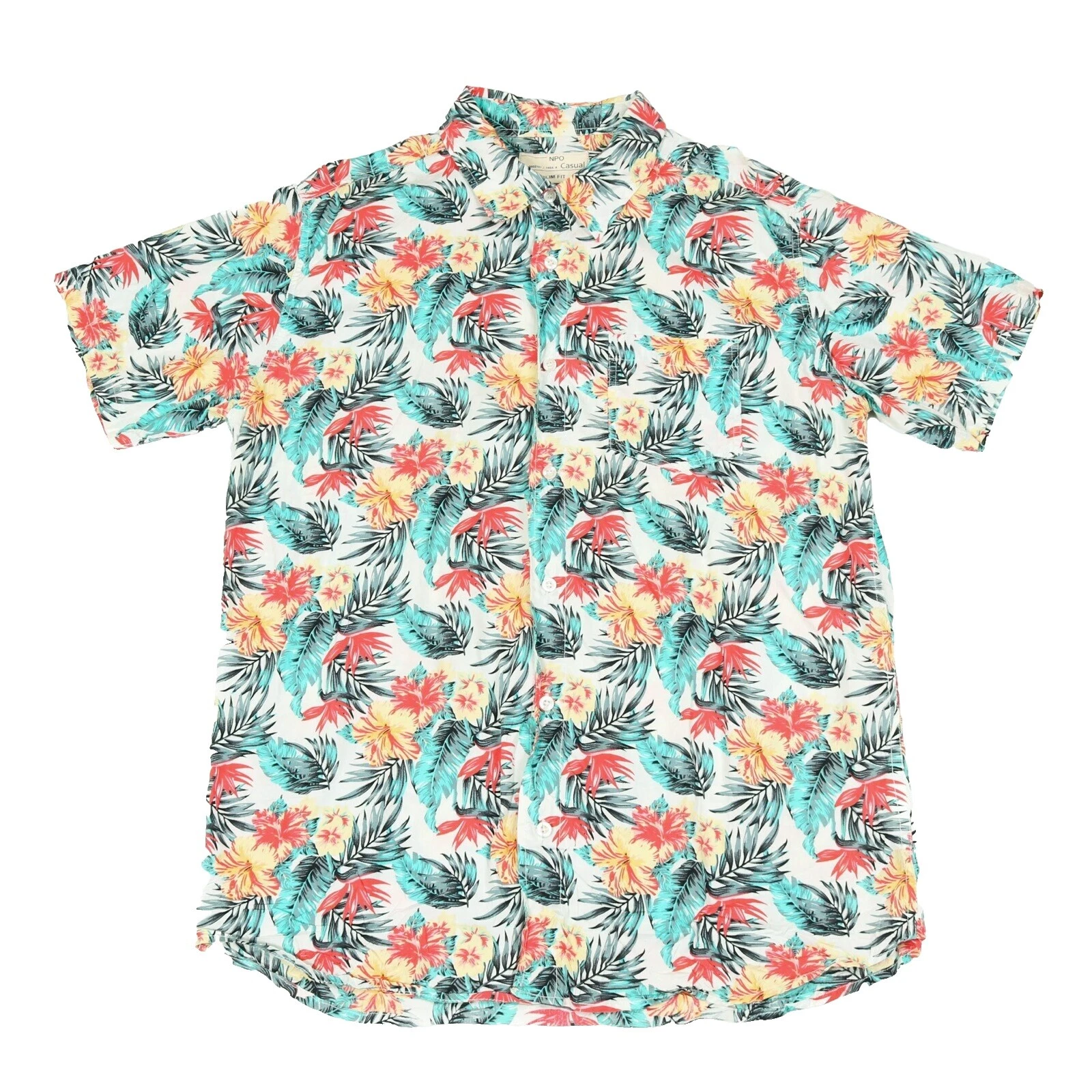 Hawaiian Casual Cotton Casual Button-Down Shirts for Men