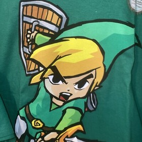 Nintendo Legend of Zelda T Shirt XXL Link Sword Video Game Snes Green Nes