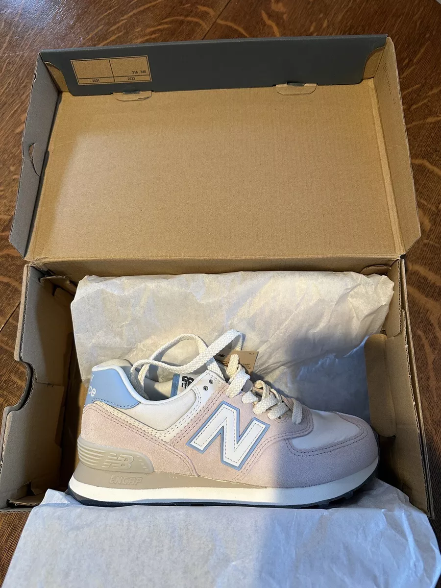 New balance 574 hot sale femme bleu et rose