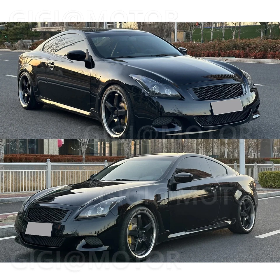 For Infiniti G37 Q60 Skyline Coupe 08-13 Carbon Fiber Front Bumper Upper Grille - Image 2 of 4