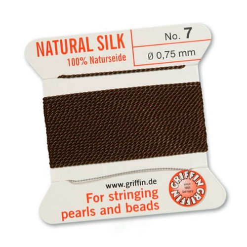 Griffin 100% Natural Silk Beading Thread for Stringing Pearls Beads 2m & Needle - Picture 44 of 134