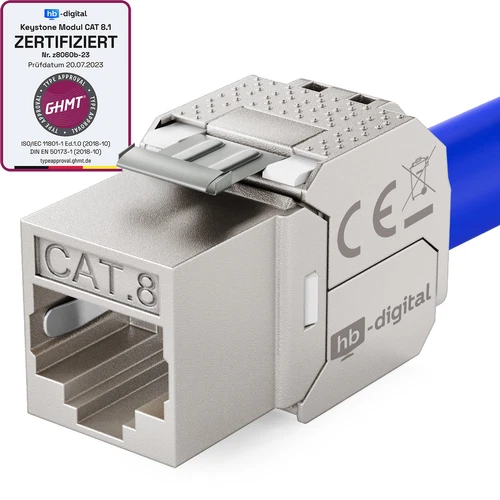 CAT8 Keystone Cat8.1 Modul RJ45 Jack STP Buchse werkzeuglos Netzwerk LAN AWG22