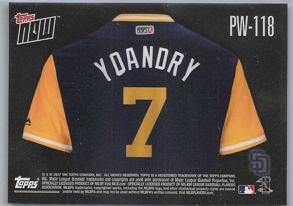 2017 Topps Now #PW-118 Manuel Margot San Diego Padres ERROR - Image 2 of 2