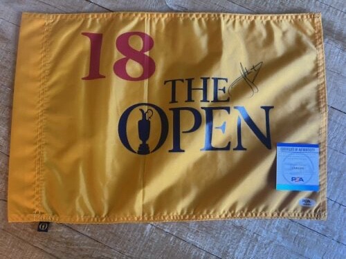 Cameron Smith Autographed Signed Cameron Cam Smith Undated British Open Flag PSA/DNA COA 