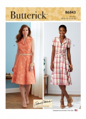 Butterick Schnittmuster 6843 Damen B5 (8-10-12-14-16)