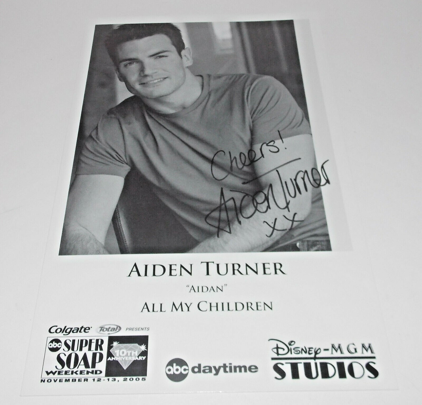 Aiden Turner Autograph Reprint Photo 9x6 All My Children 2005 Dancing ...