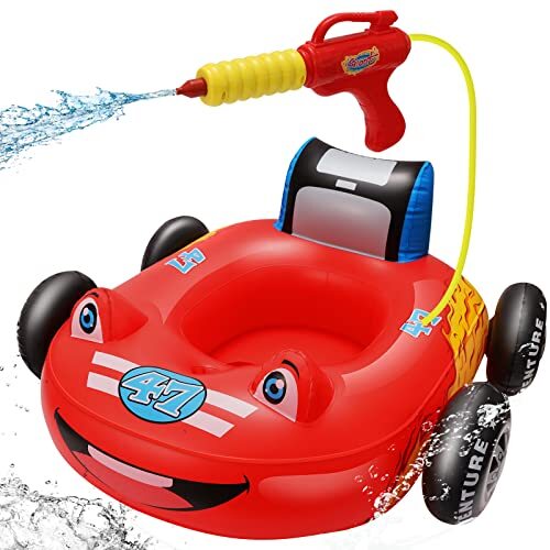 Car Pool Floats Kids with Water Gun, Kids Pool Toys for Kids Aged 38