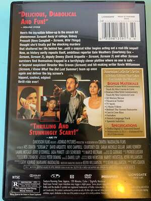 SCREAM 2 (DVD)[2011] w/JADA PINKETT , A WES CRAVEN Film GET IT FUN