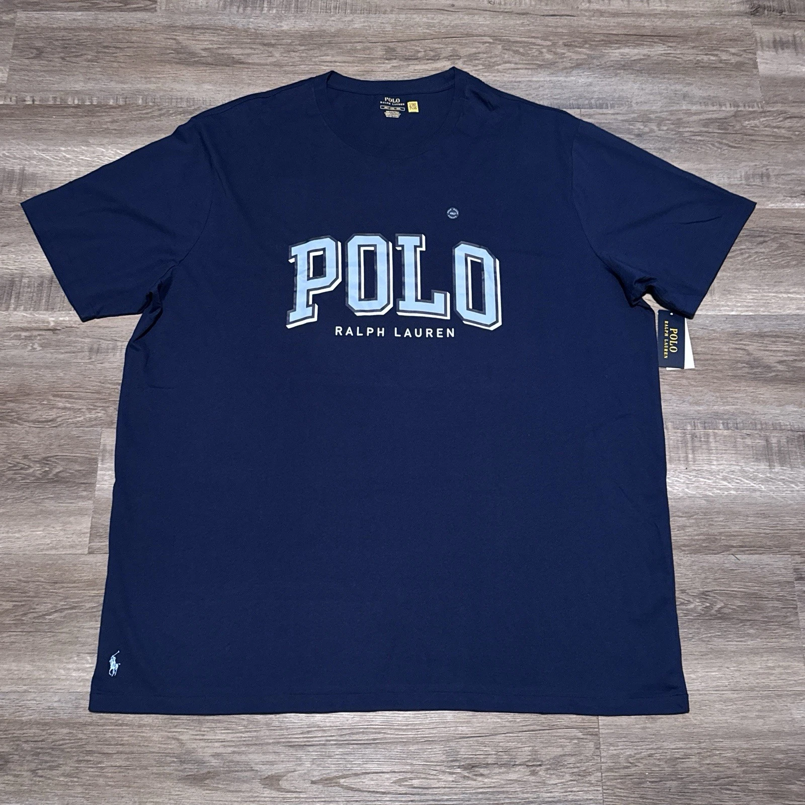 Polo Ralph Lauren Navy Blue Short Sleeve Tee Shirt Men's Size 5XB 5XL Big NEW