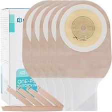 20 PCS Colostomy Bags,One Piece Ostomy Drainable Pouches with Closure for Ile...