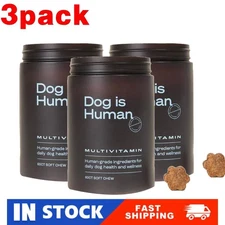 1-3xDog Is Human Daily Multivitamin Dog Health &Wellness Chicken Flavor 60Pcs