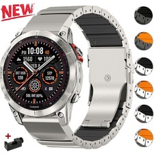 Titanium Metal Strap For Garmin Fenix E 8 7 7X 6 6X 5 5X Tactix Epix Watch Band