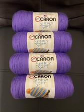 Caron Simply Soft Grape Yarn 4 x 170g 100% Acrylic Colour 9610