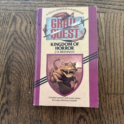 Grail quest #5 Kingdom of Horror  J. H. Brennan gamebook choose adventure PB