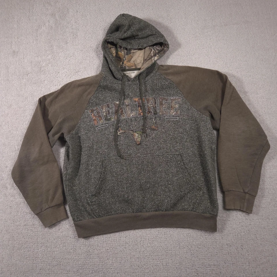 Sudadera con Capucha Realtree Para Mujer Gris Medio Marrón Camuflaje Forrada Pullover Sudadera Caza Foto 2 de 4