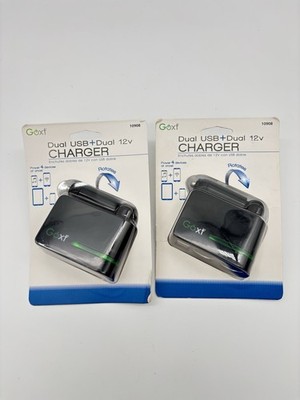 (2 pk) Car Charger 12V Adapter - Dual USB and Car Charger 5V Port - GOXT 10908