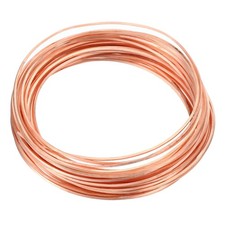Soft Copper Wire, 20Gauge/0.8 0.8mm Diameter 6m/19.68ft Half Round Craft Wire