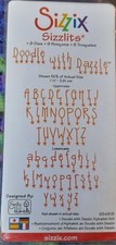 Sizzix Sizzlits Alphabet Dies Doodle With Dazzle Alphabet Set 654818 Papercraft