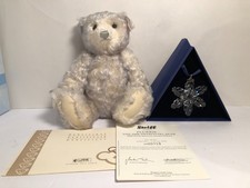 Steiff FLURRIE THE SWAROVSKI TEDDY BEAR 2008 w/ Crystal Ornament Box COA