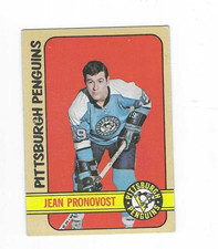 1972-73 TOPPS JEAN PRONOVOST #143 PITTSBURGH PENGUINS