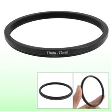 Metal Step-Down Ring Camera Lens Filter Adapter Ring 77mm to 72mm Black 1pc