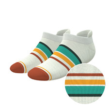 The Stellar Retro Stripe Heel Hammock Ankle Socks