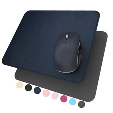 Hard Mouse Pad,Ultra Thin Wood-Textured PU Leather Mouse Mat,Waterproof Non-S...