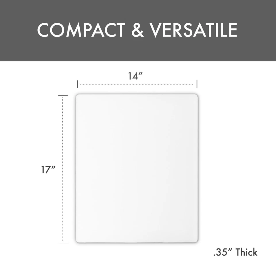 Tabla de cortar Dexas NSF Polysafe 14 por 17 pulgadas blanca Foto 3 de 4