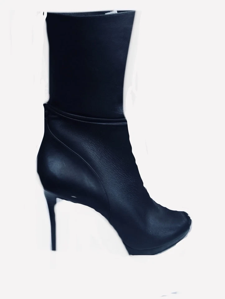 Michael Kors Rosalie botas de cuero de media pantorrilla tacón de aguja ret $195 talla 9.5 Foto 4 de 4