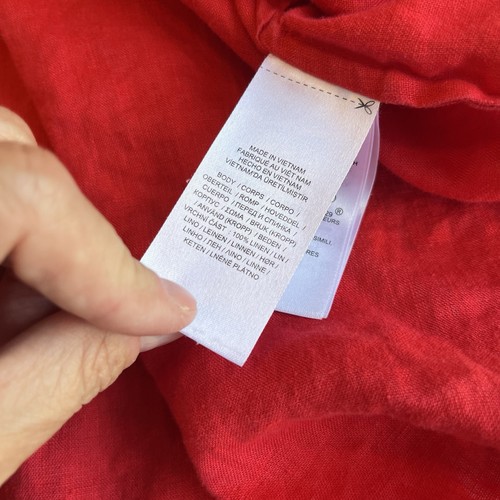 Lauren Ralph Lauren rot 100% Leinen Top Bluse plus 2x Button Down Kurzarm - Bild 10 von 16