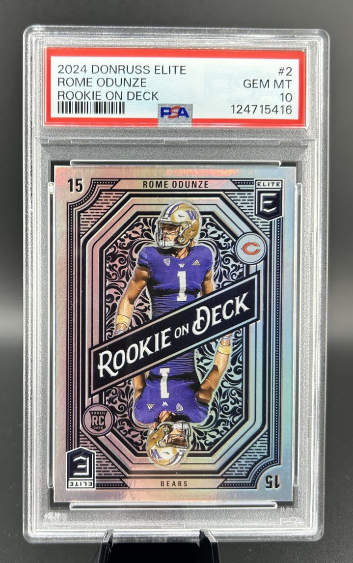 2024 Donruss Elite #2 ROME ODUNZE Rookie on Deck RC Bears PSA 10 GEM MINT