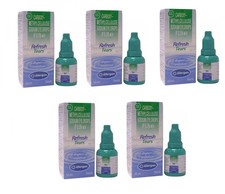 5x10ml Refresh Tears Lubricant Eye Drops ml Dryness  Irritation FREE SHIP 2027
